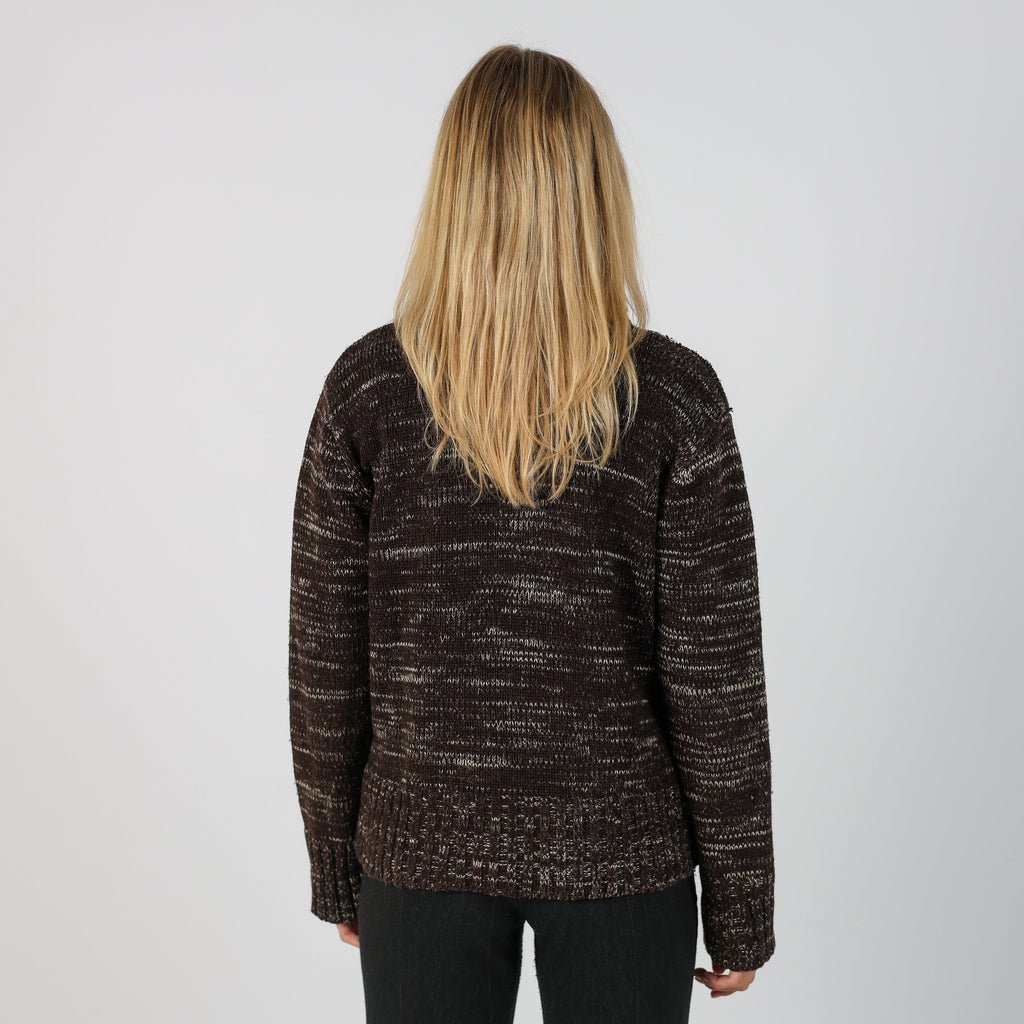 Brown Y2K H-Star Knitted Jumper (L)