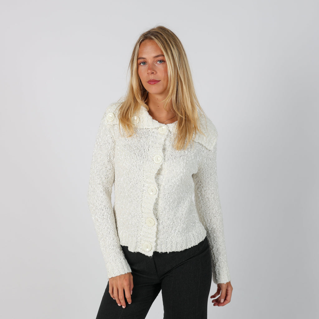 Ivory Y2K M. Maggio Cardigan (S)