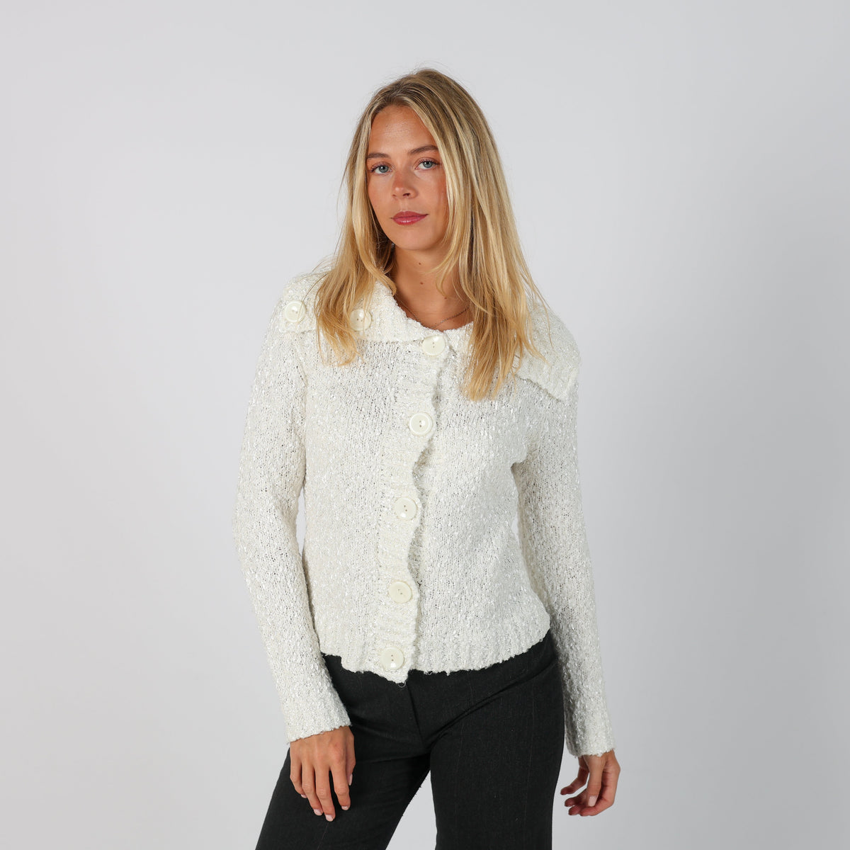 Ivory Y2K M. Maggio Cardigan (S)
