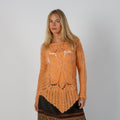 Orange Y2K Knitted Jumper (M)