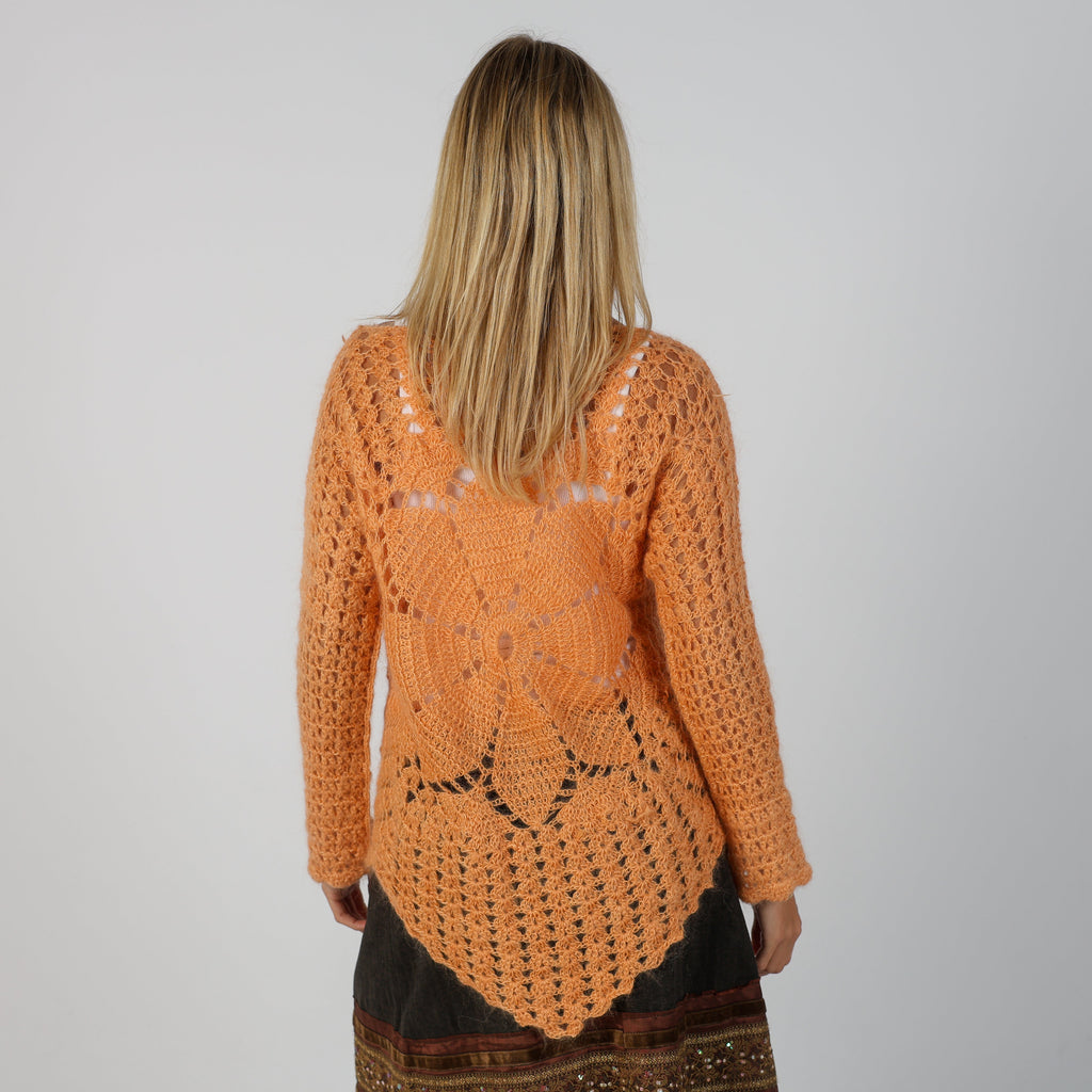 Orange Y2K Knitted Jumper (M)