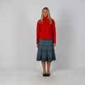 Blue Y2K Promod Denim Midi Skirt (S)