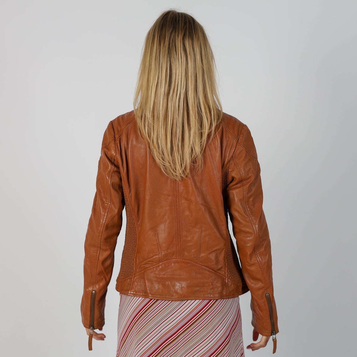 Tan Y2K Gipsy Leather Jacket (M)