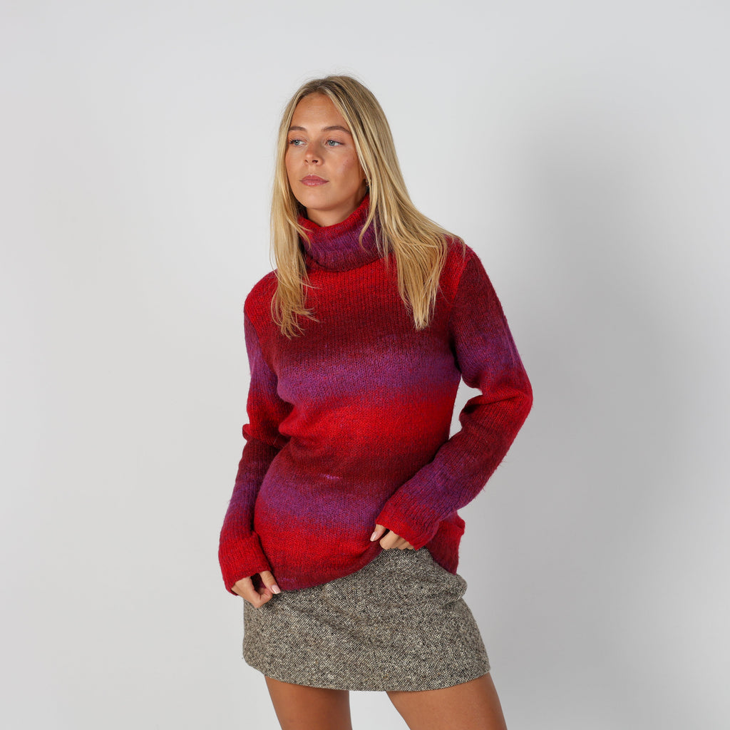 Red Y2K Candida Knitted Jumper (M)