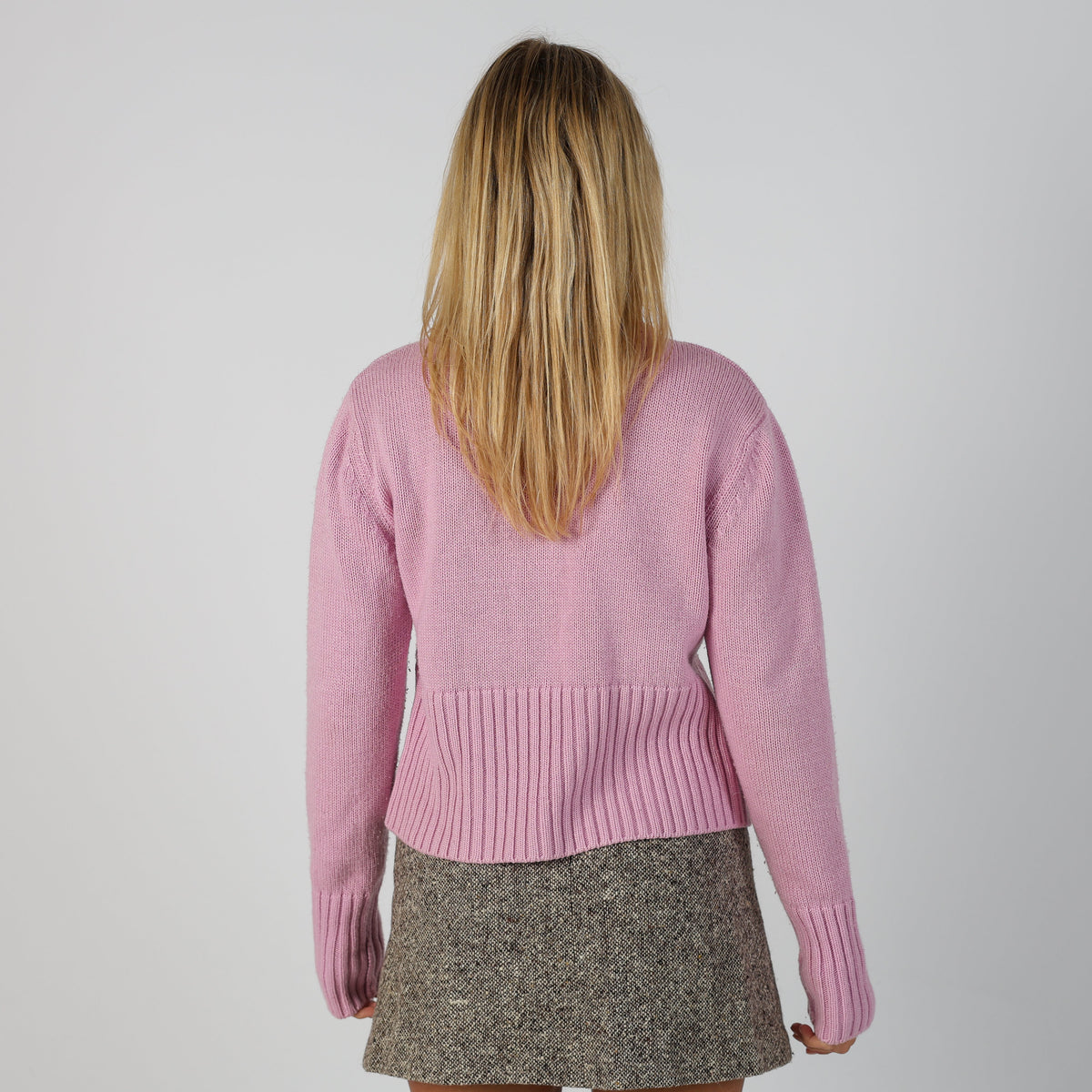 Baby Pink Y2K Madonna Knitted Jumper (M)