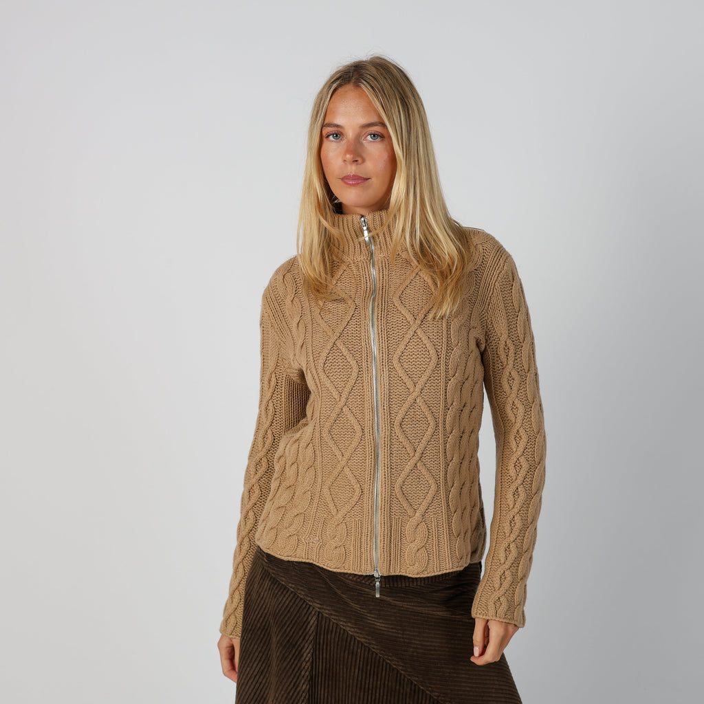 Beige Y2K Fabiana Filippi Knitted Jumper (M)