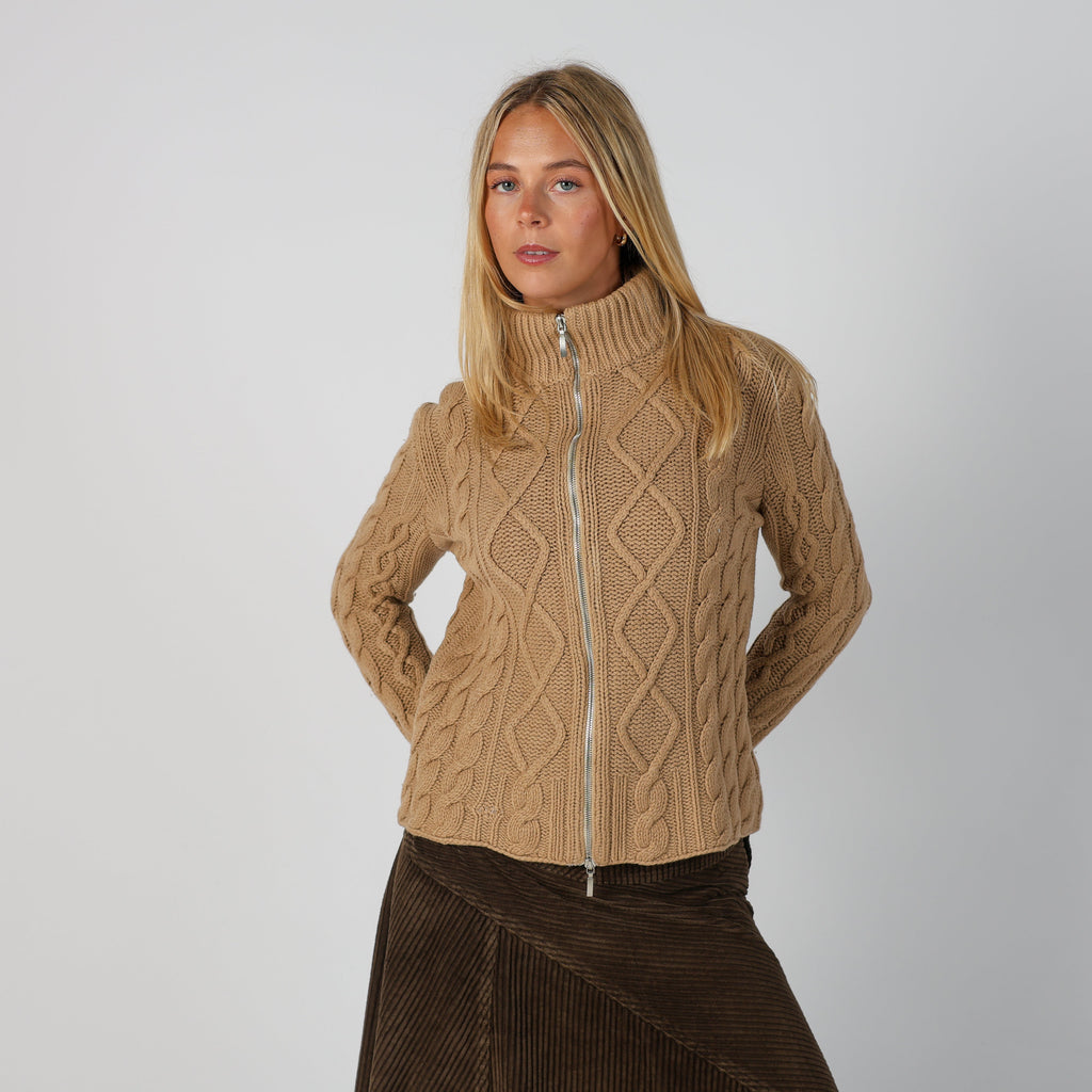 Beige Y2K Fabiana Filippi Knitted Jumper (M)