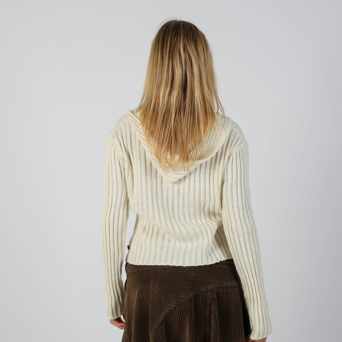 Cream Y2K Carrera Knitted Jumper (L)
