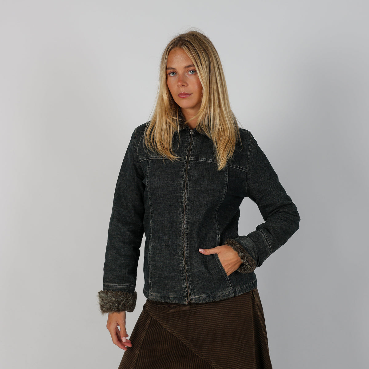 Blue Y2K Sasch Denim Jacket (M)