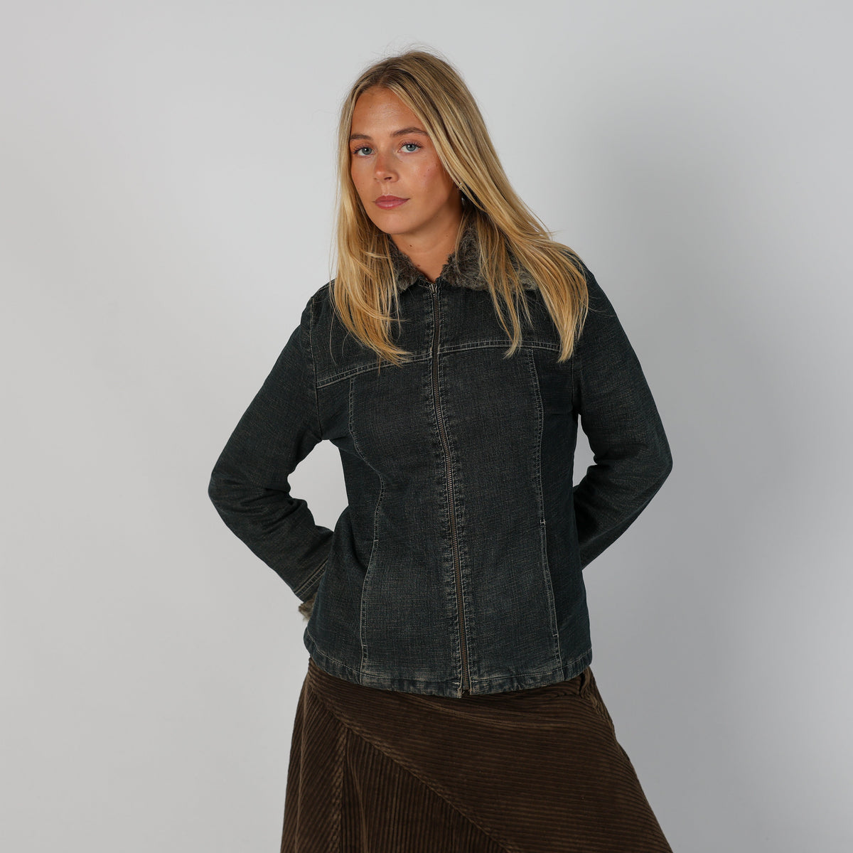 Blue Y2K Sasch Denim Jacket (M)