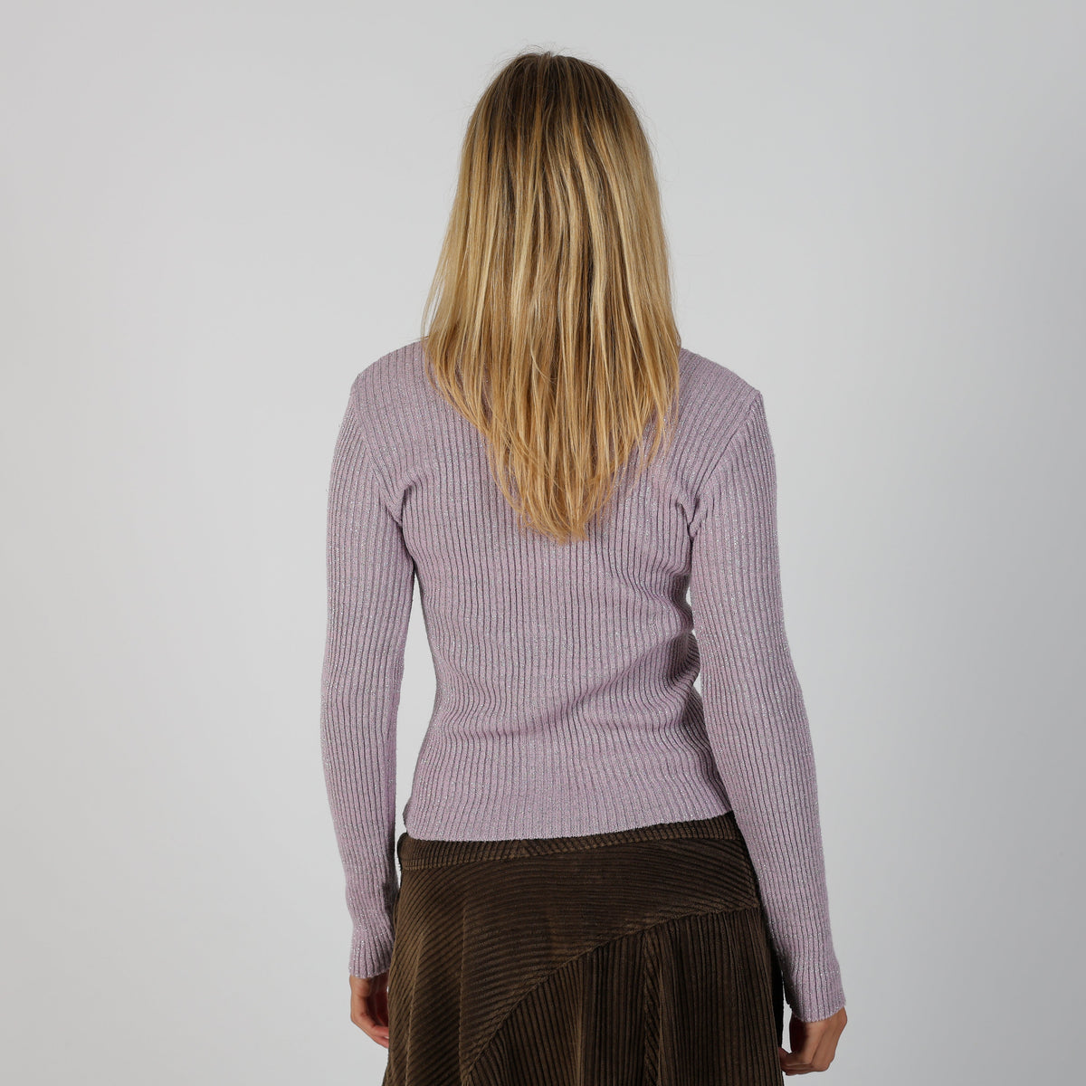 Lilac Purple Y2K Long Sleeve Top (S)