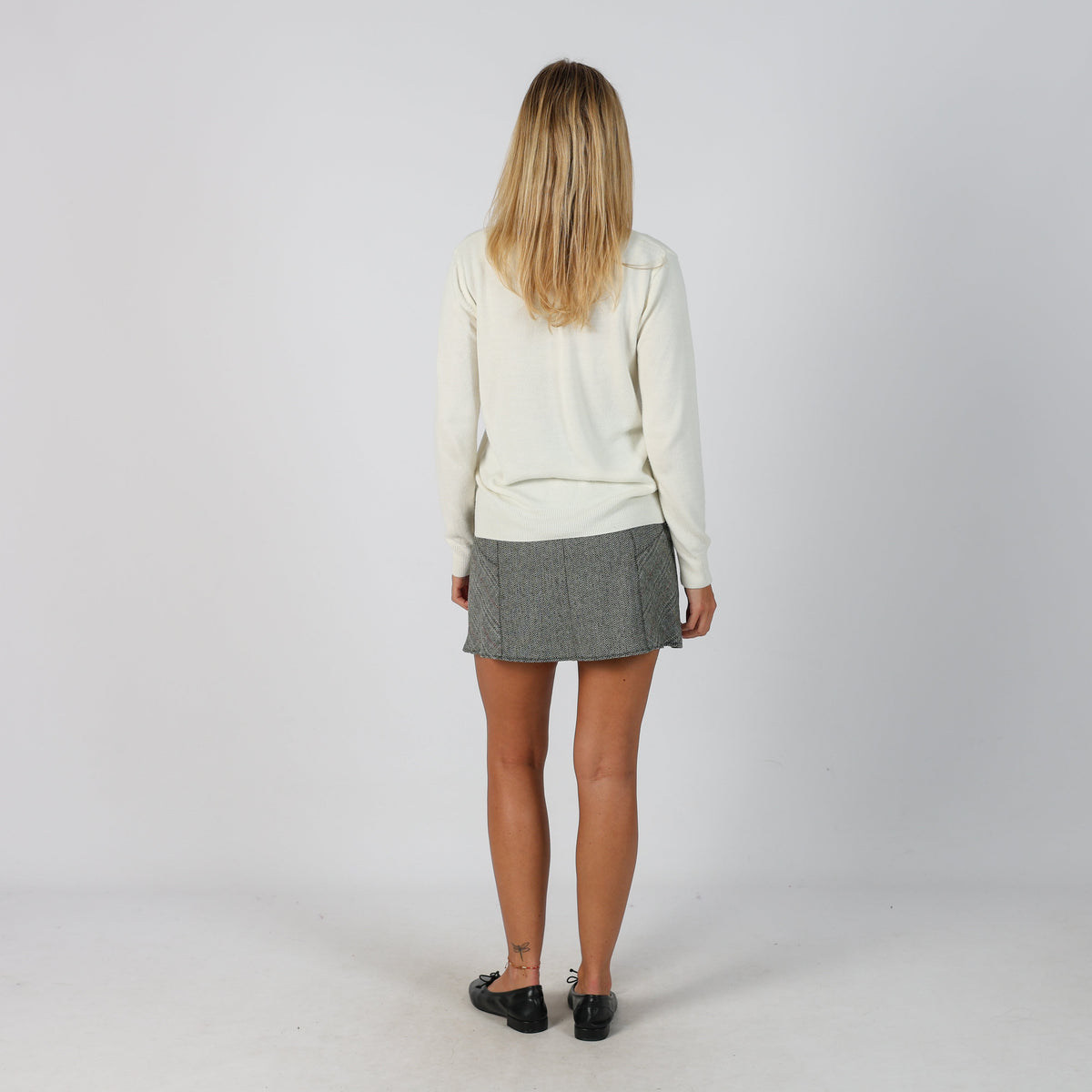 Dark Green Y2K Naf Naf Woven Mini Skirt (XS)