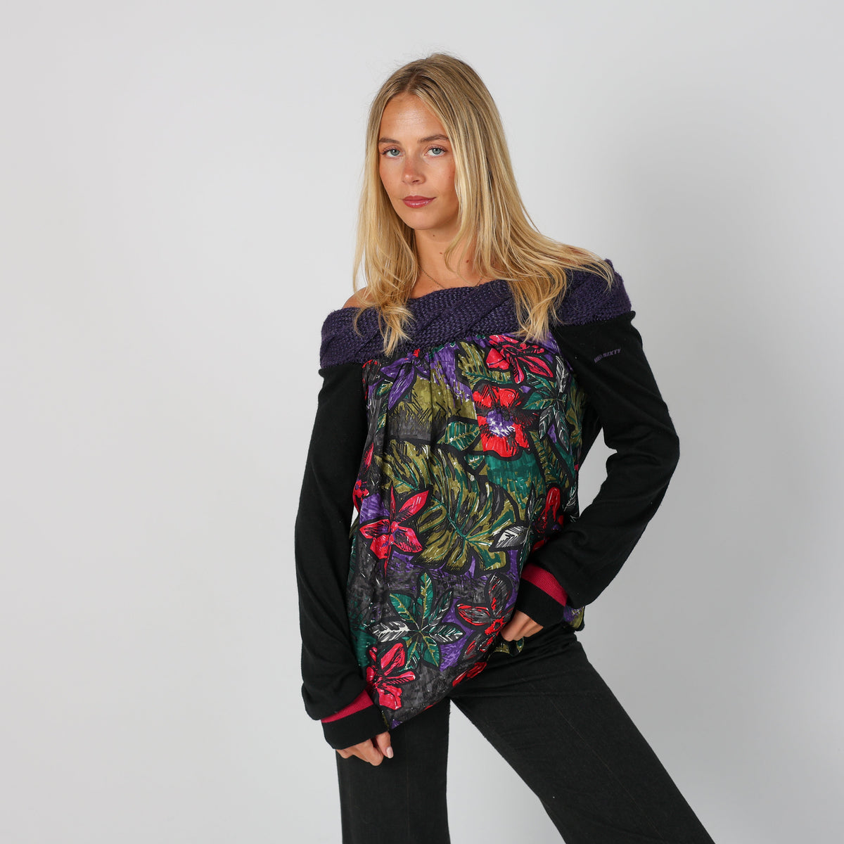 Purple Y2K Miss Sixty Long Sleeve Top (M)
