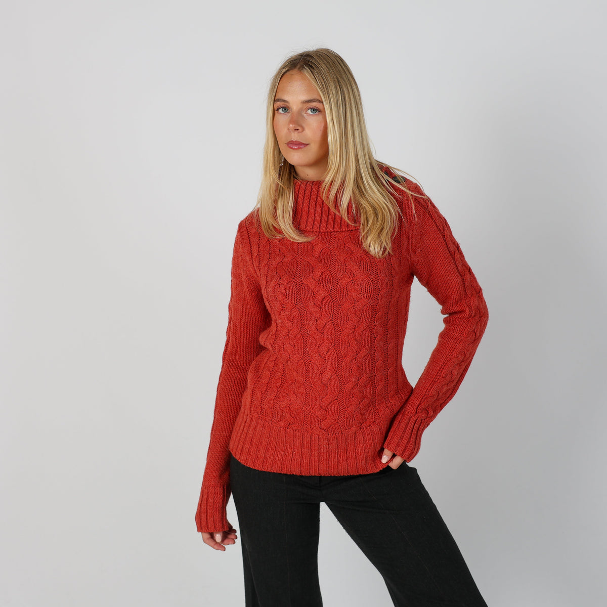 Red Y2K Timeout Knitted Jumper (M)