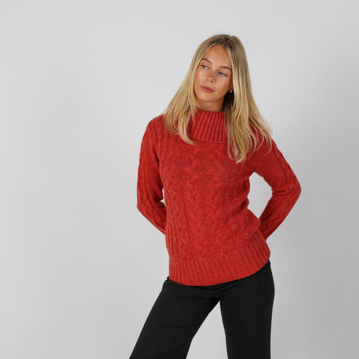 Red Y2K Timeout Knitted Jumper (M)