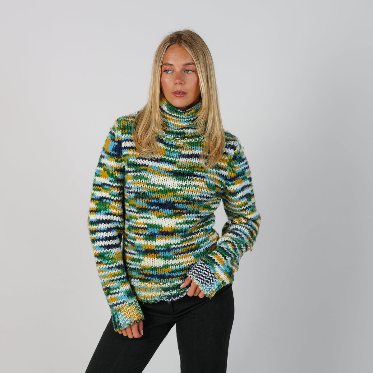 Multicoloured Y2K Terranova Knitted Jumper (M)