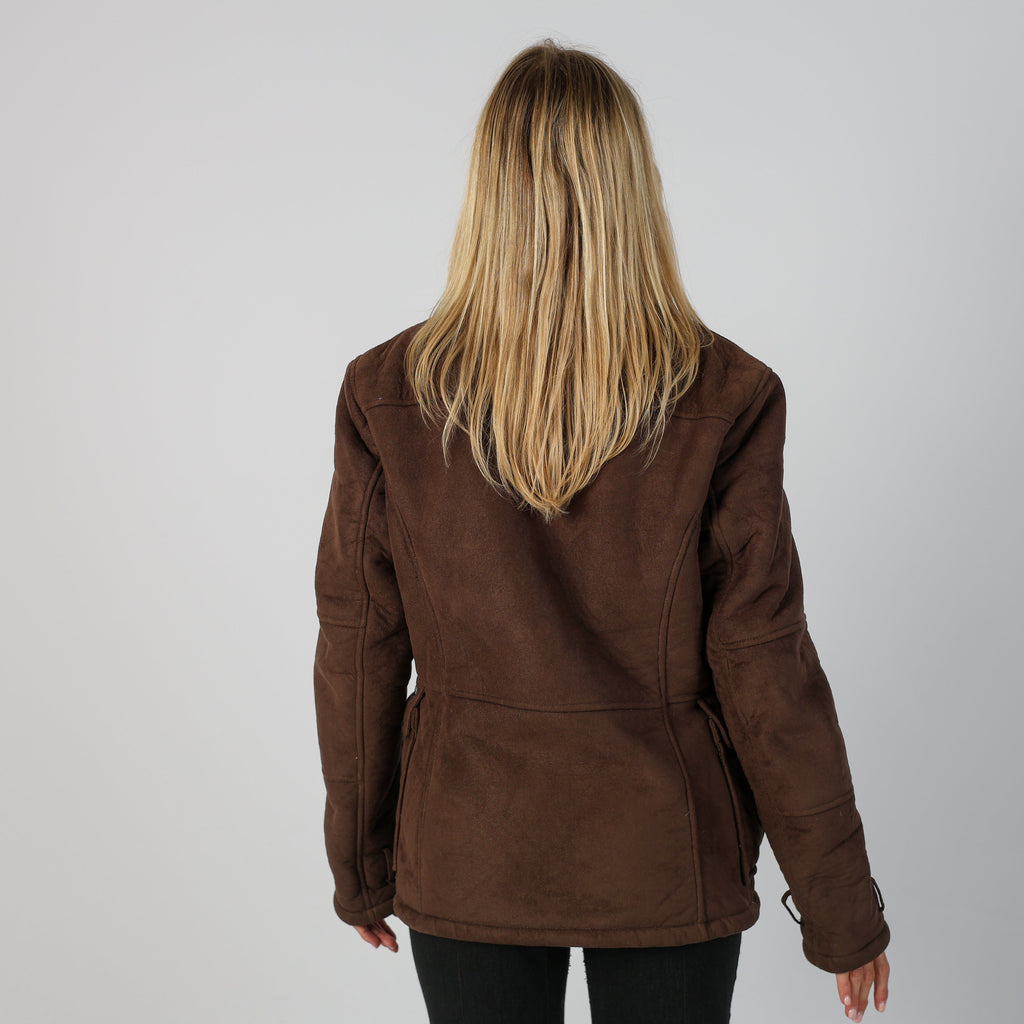 Brown Y2K Guru Shearling Coat (L)