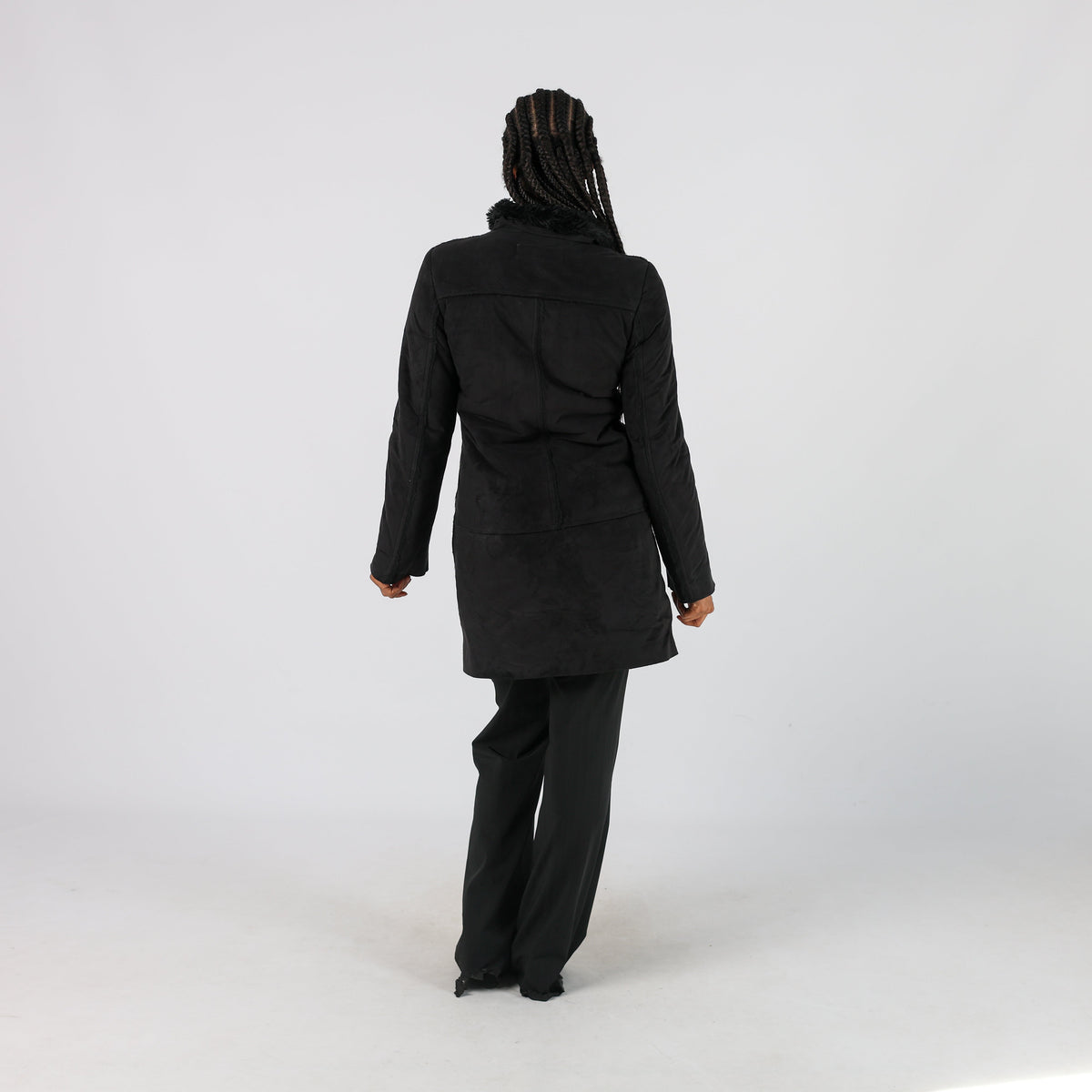 Black Y2K Afghan Coat (S)