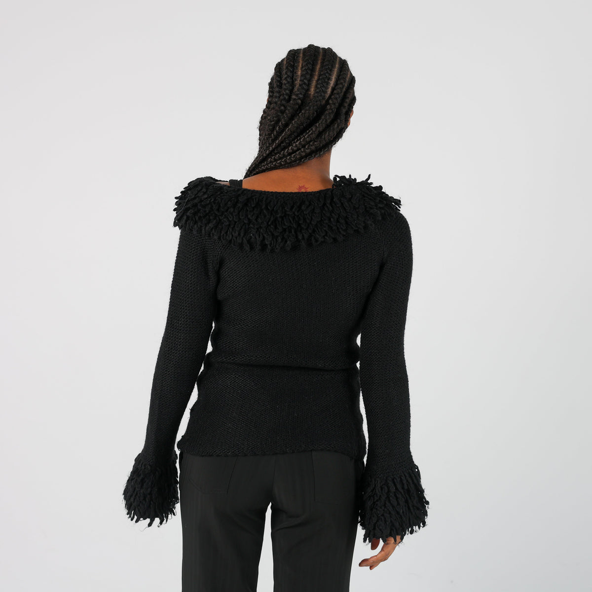 Black Y2K Made in Italy Knitted Jumper (S)
