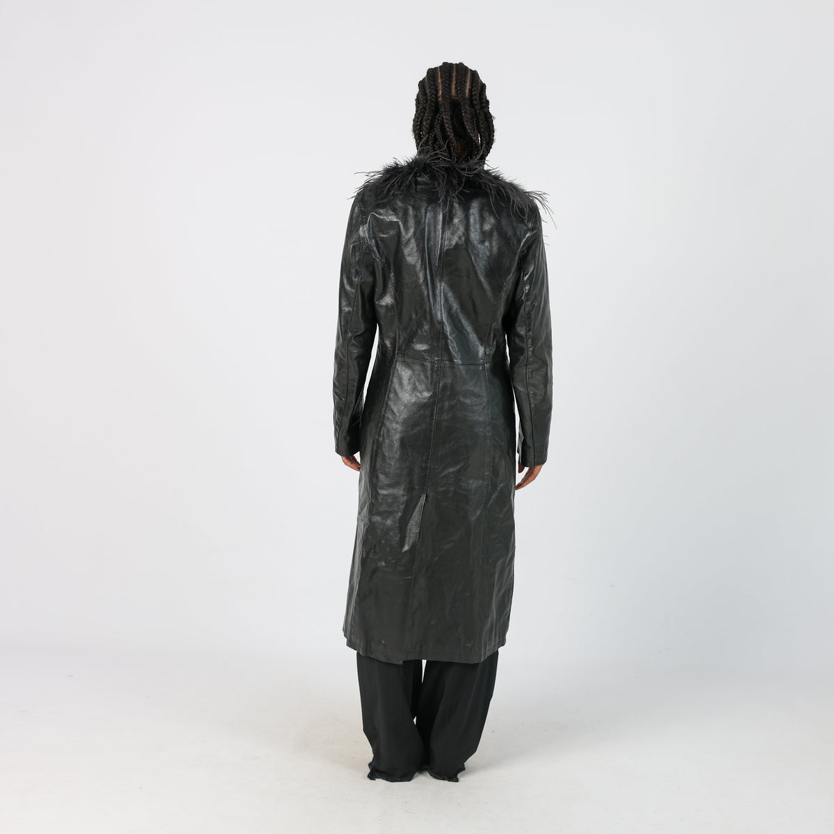 Black 90s Coconuda Leather Jacket (M)