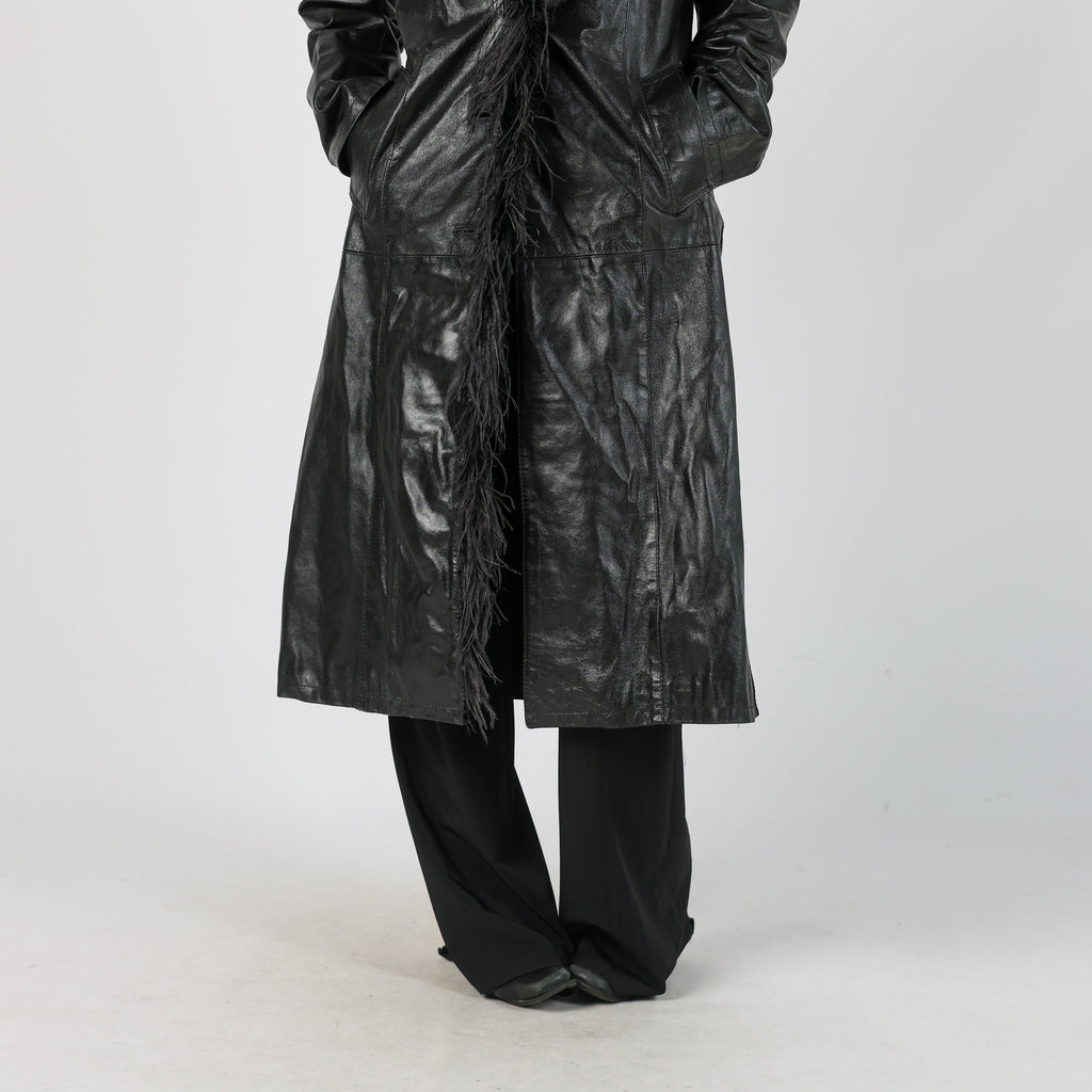 Black 90s Coconuda Leather Jacket (M)