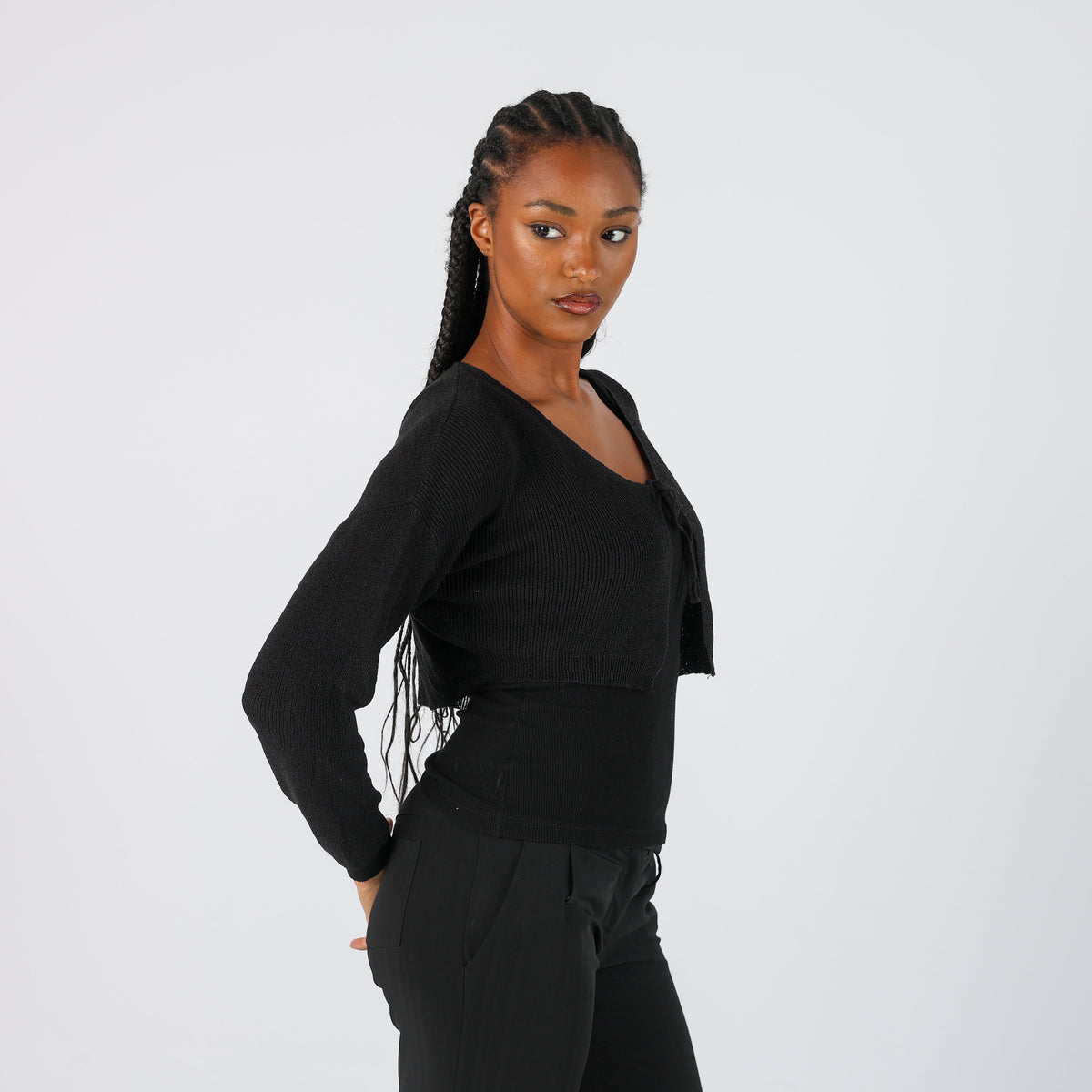 Black Y2K Cardigan (S)