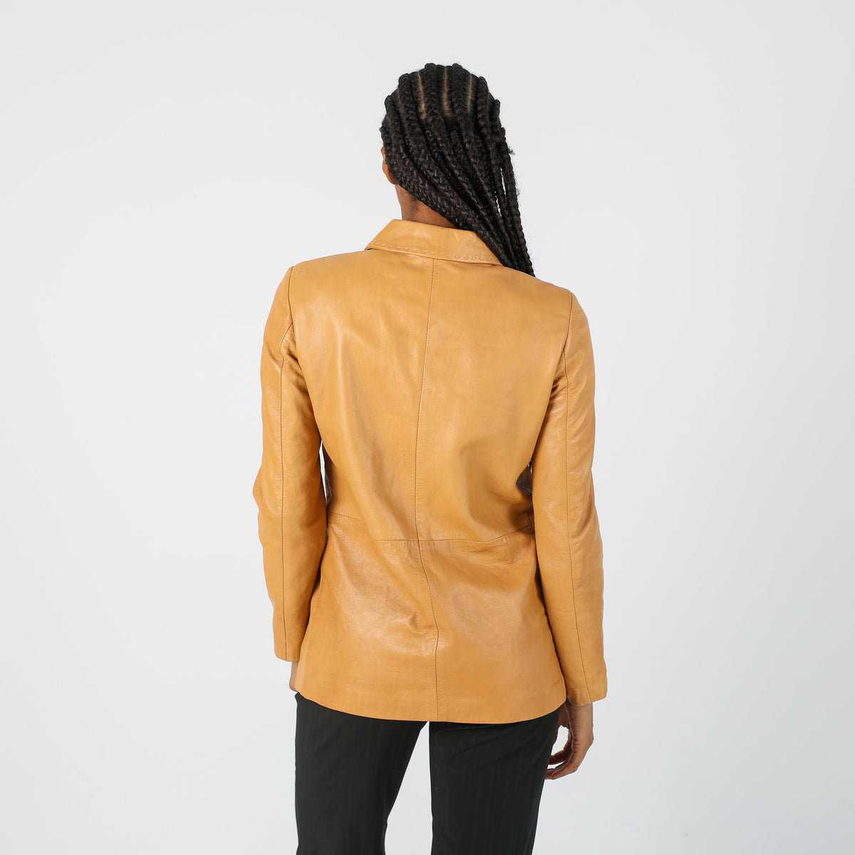 Tan 90s Vera Pelle Leather Jacket (S)