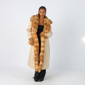 Beige Y2K Made in Italy Afghan Coat Faux fur (M)