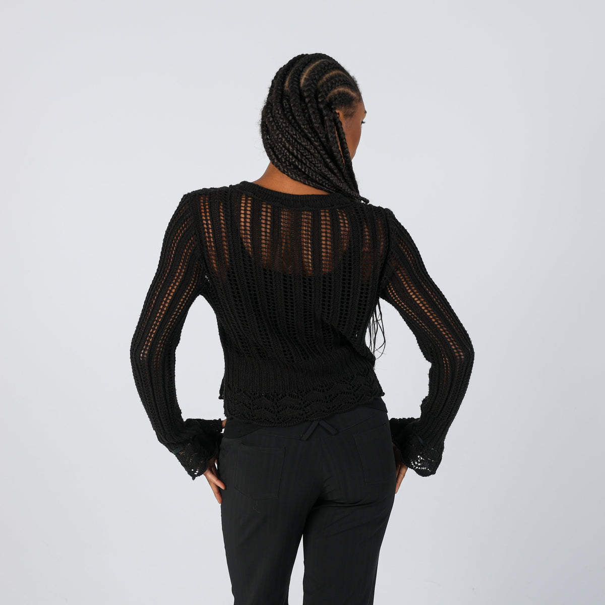 Black Y2K Made in Italy Cardigan (S)