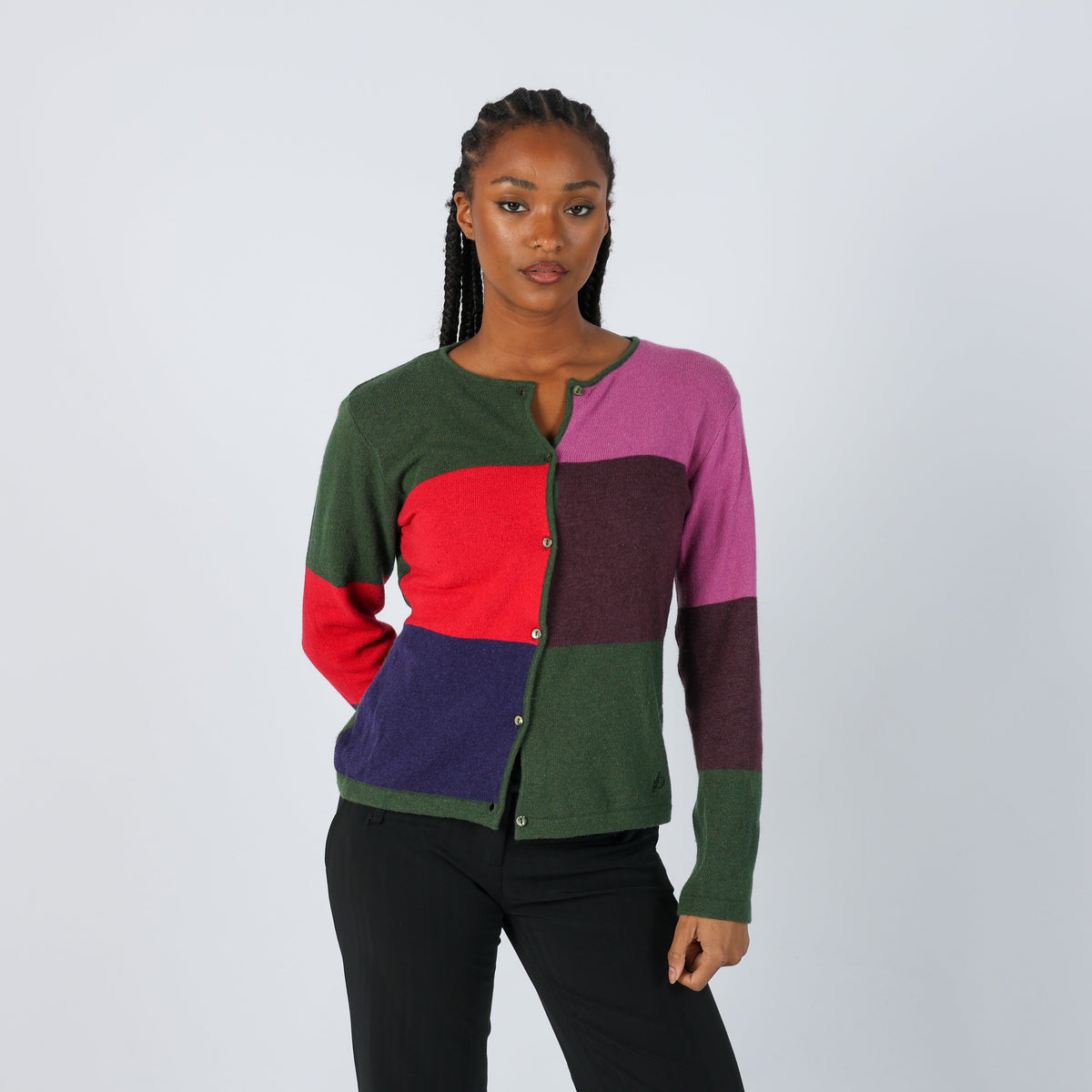 Dark Green Y2K Roccobarocco Cardigan (S)