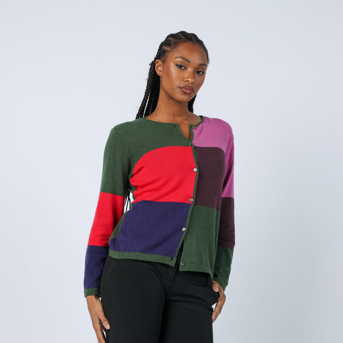 Dark Green Y2K Roccobarocco Cardigan (S)
