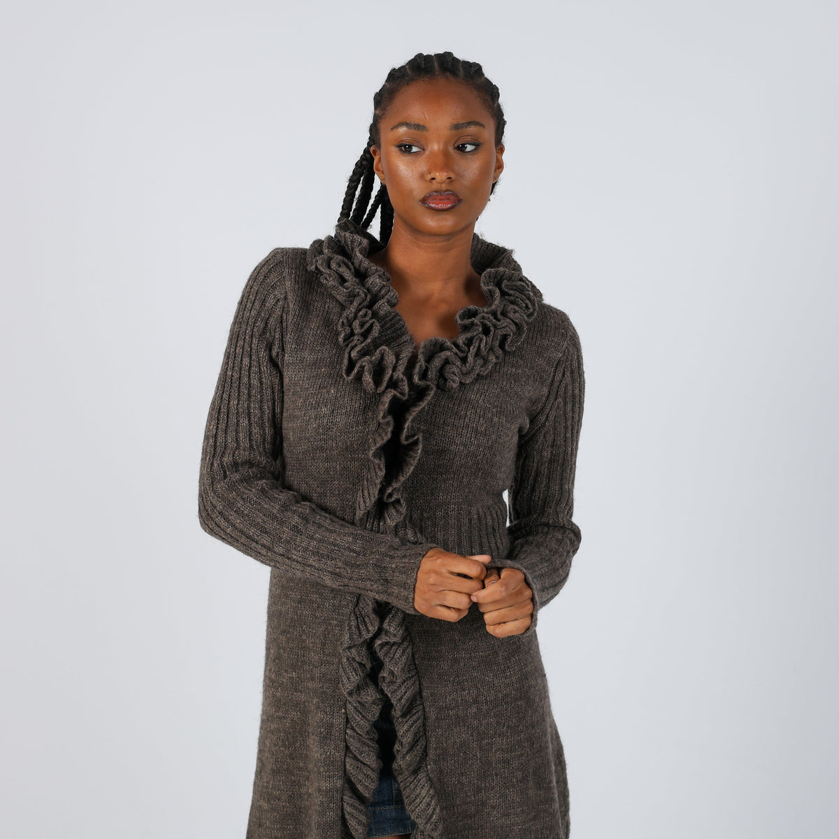 Brown Y2K Cardigan (S)
