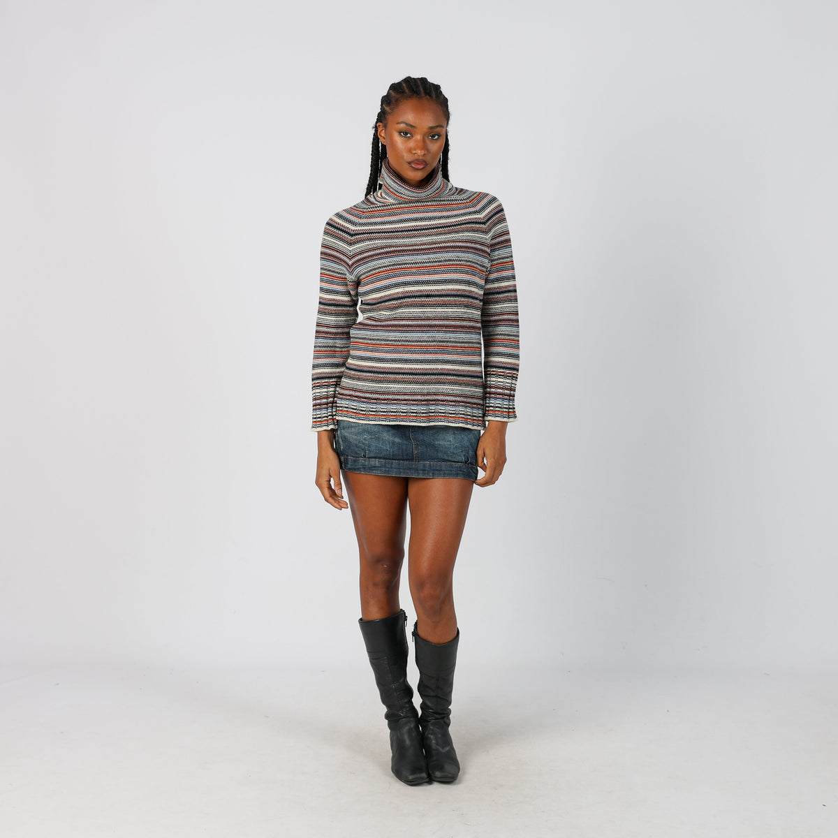 Blue Y2K Denim Mini Skirt (S)
