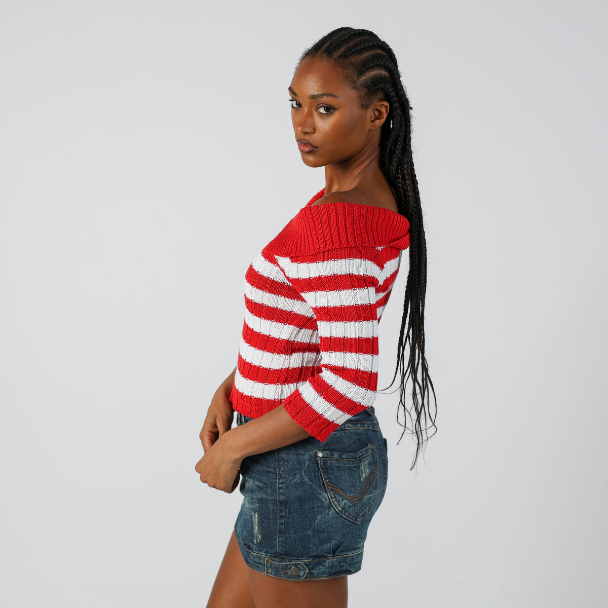 Red Y2K Knitted Jumper (S)