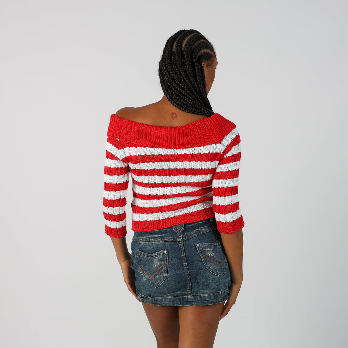 Red Y2K Knitted Jumper (S)