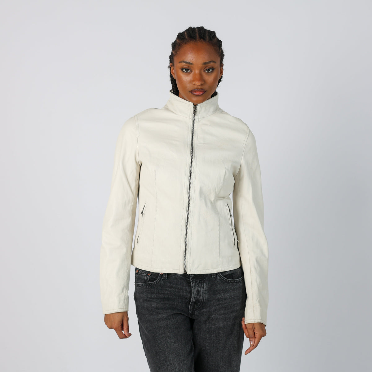 Cream 90s Made in Italy Leather Jacket (S)
