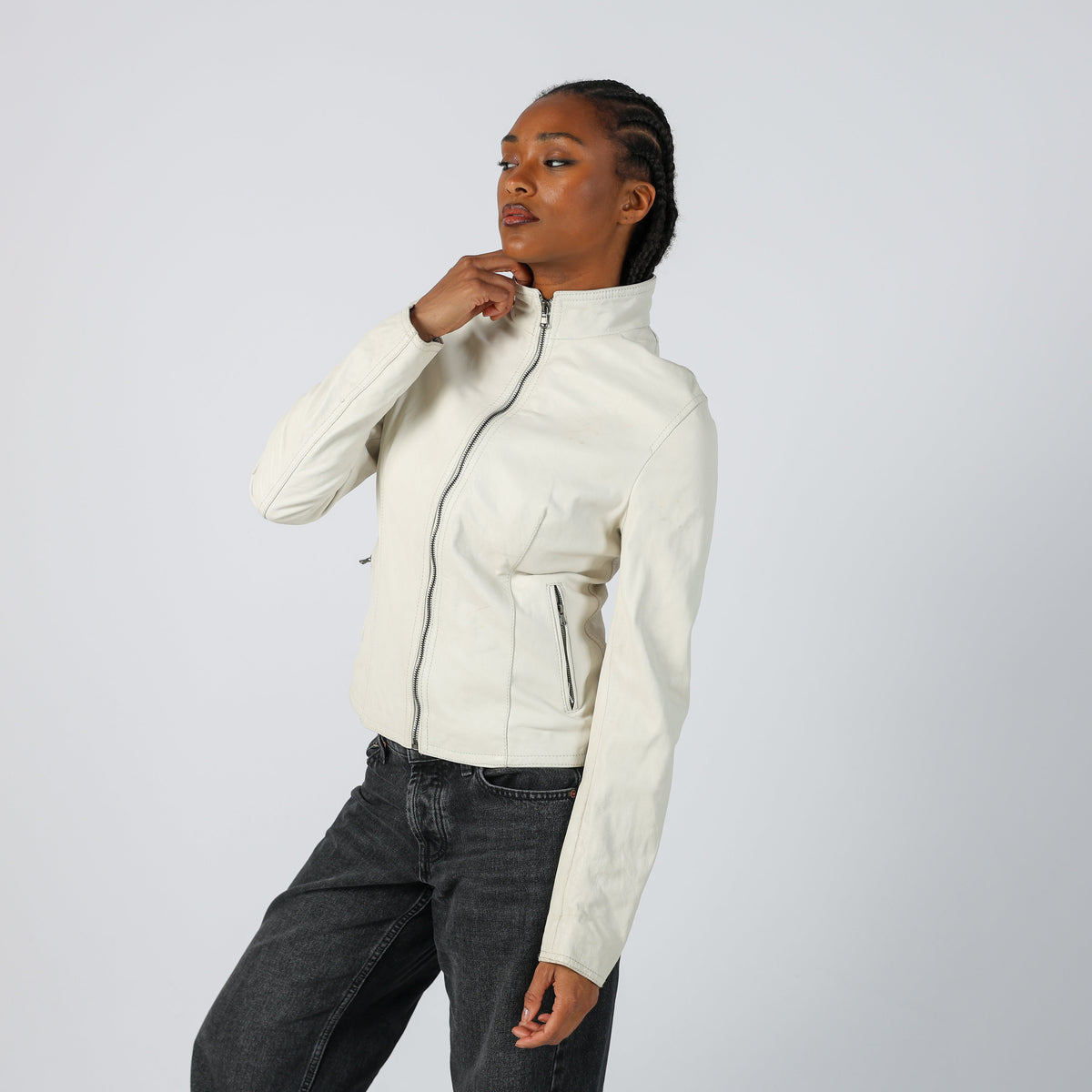 Cream 90s Made in Italy Leather Jacket (S)