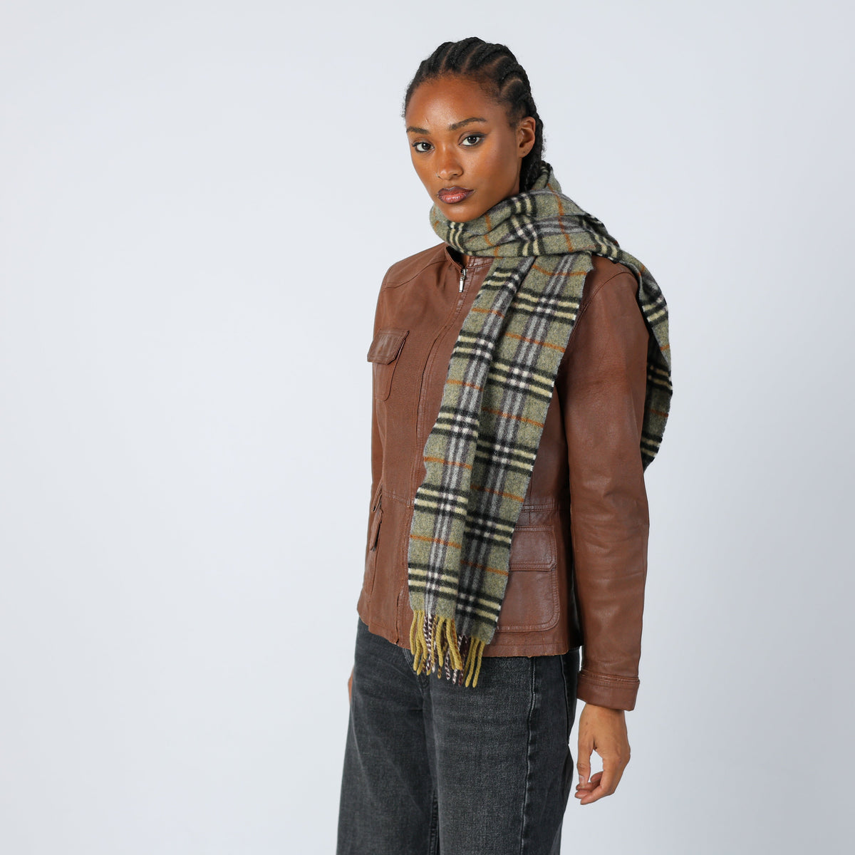 Brown 90s Conbipel Leather Jacket (M)