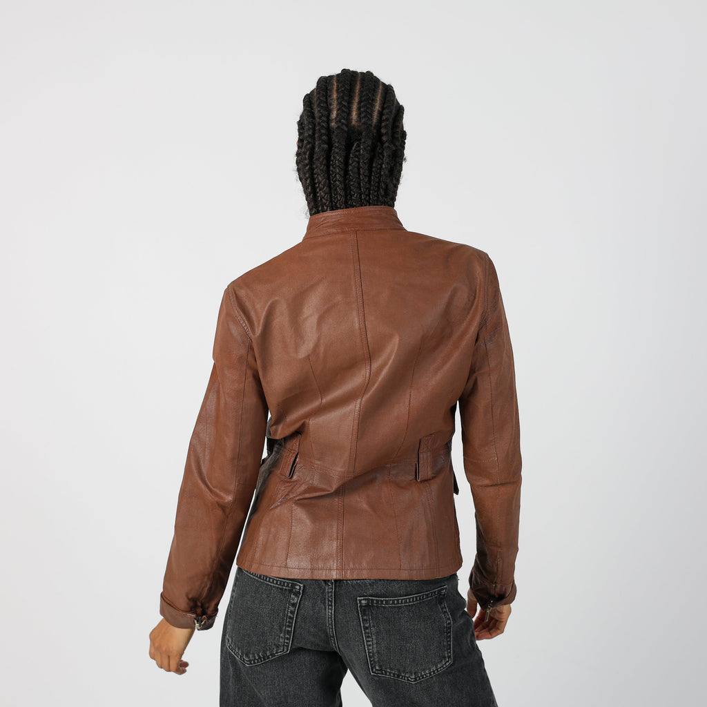 Brown 90s Conbipel Leather Jacket (M)