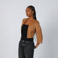 Tan Y2K Sandro Ferrone Leather Jacket (S)