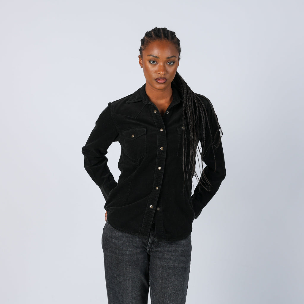 Black Y2K Lee Cord Jacket (S)