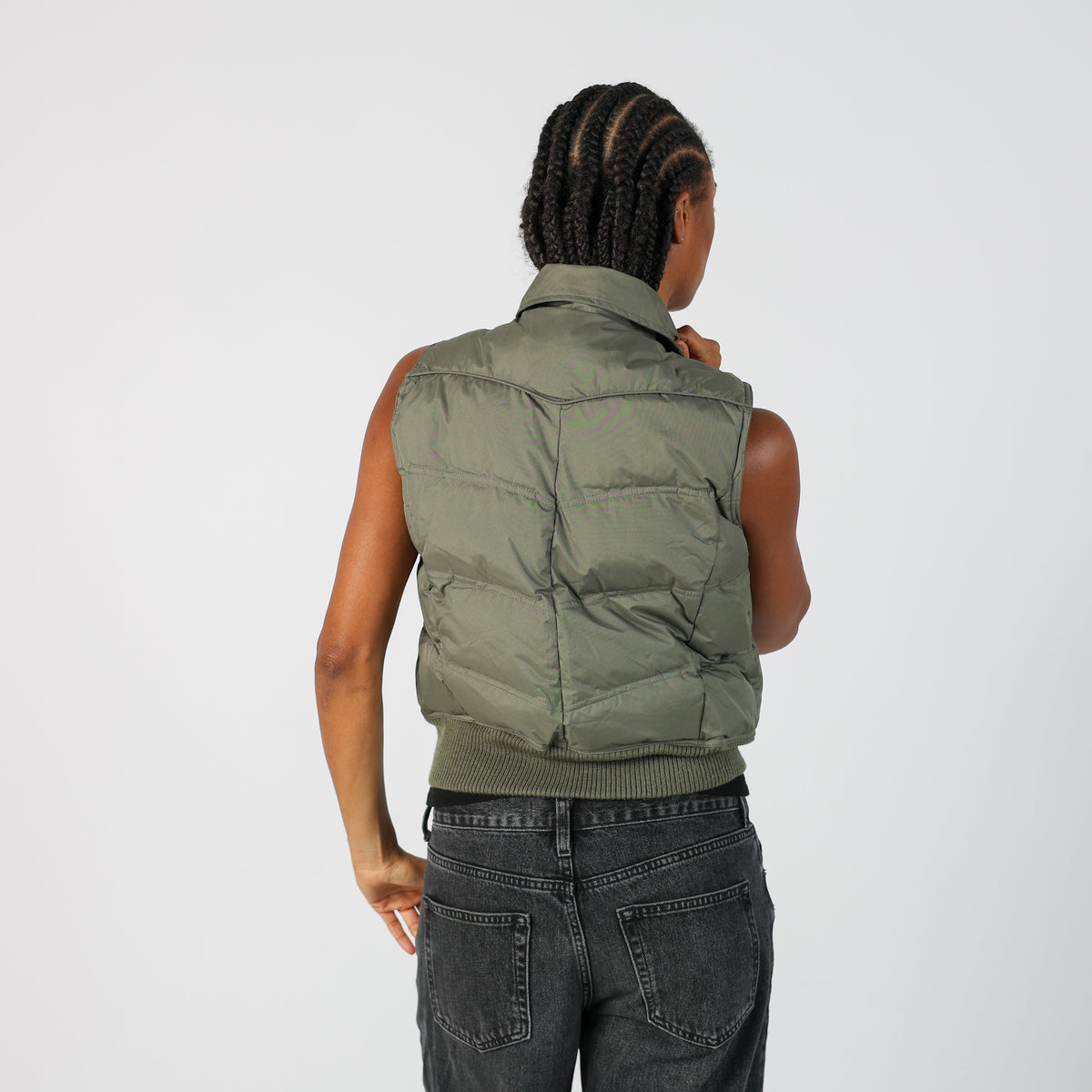 Dark Green Y2K Specchio Gilet (M)