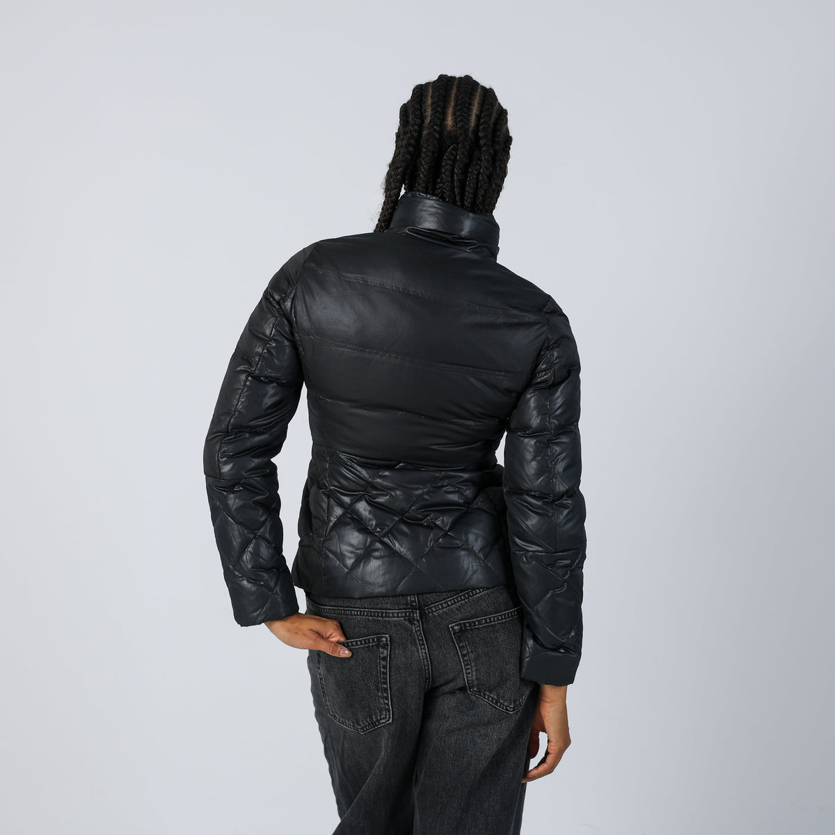 Black Y2K United Colors of Benetton Puffer Jacket (S)