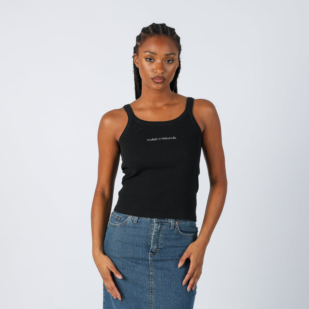 Black Y2K Marta Marzotto Woven Vest (S)