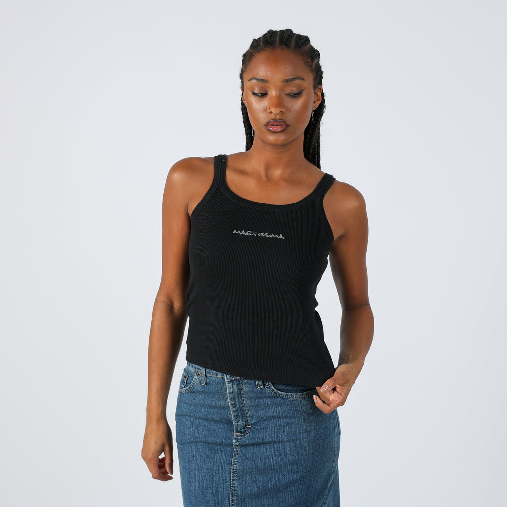 Black Y2K Marta Marzotto Woven Vest (S)