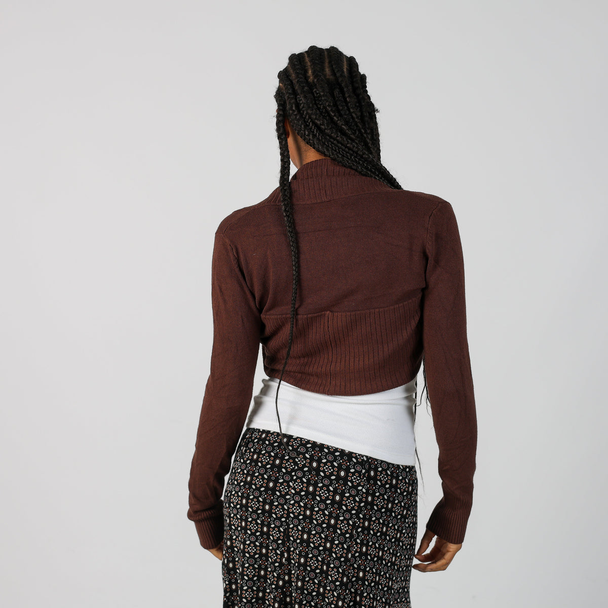 Brown Y2K Optique Cardigan (S)