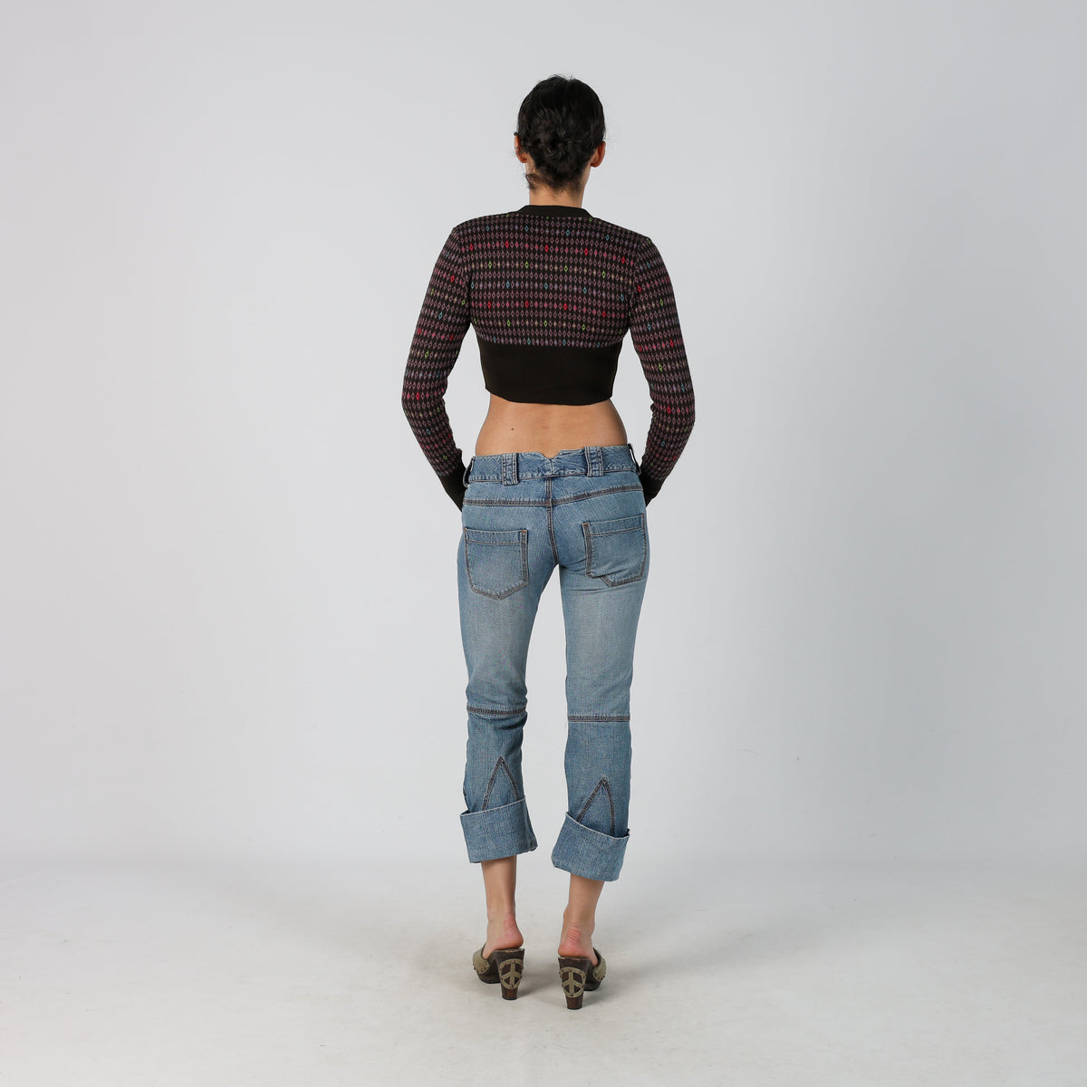 Light Blue Y2K 3/4 Jeans (S)