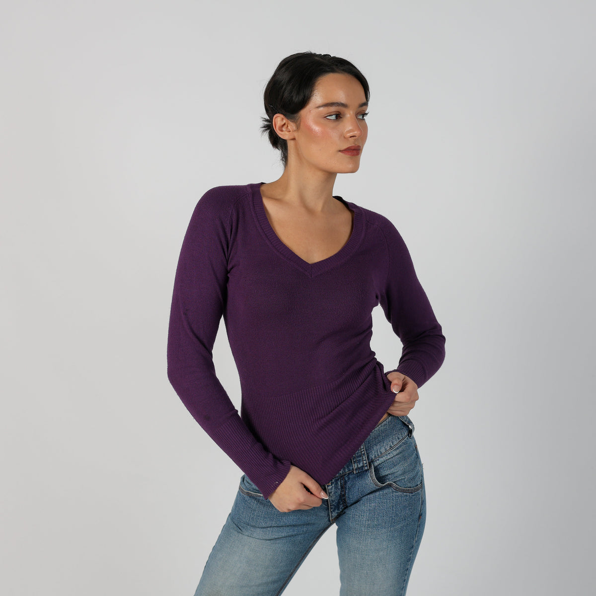Purple Y2K Knitted Jumper (S)