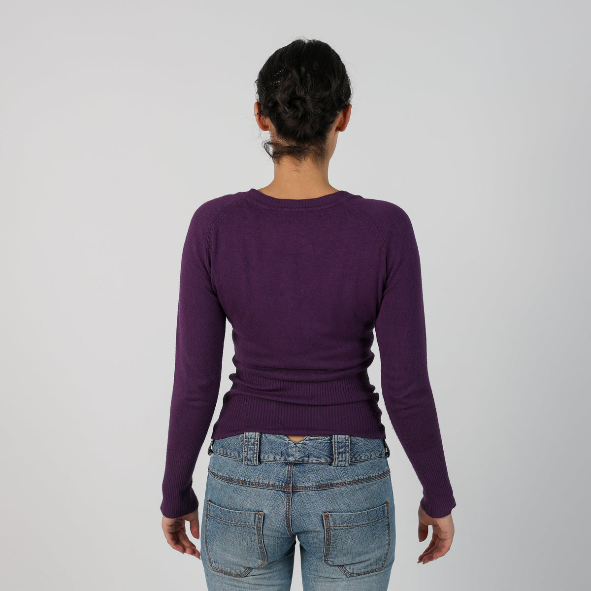 Purple Y2K Knitted Jumper (S)