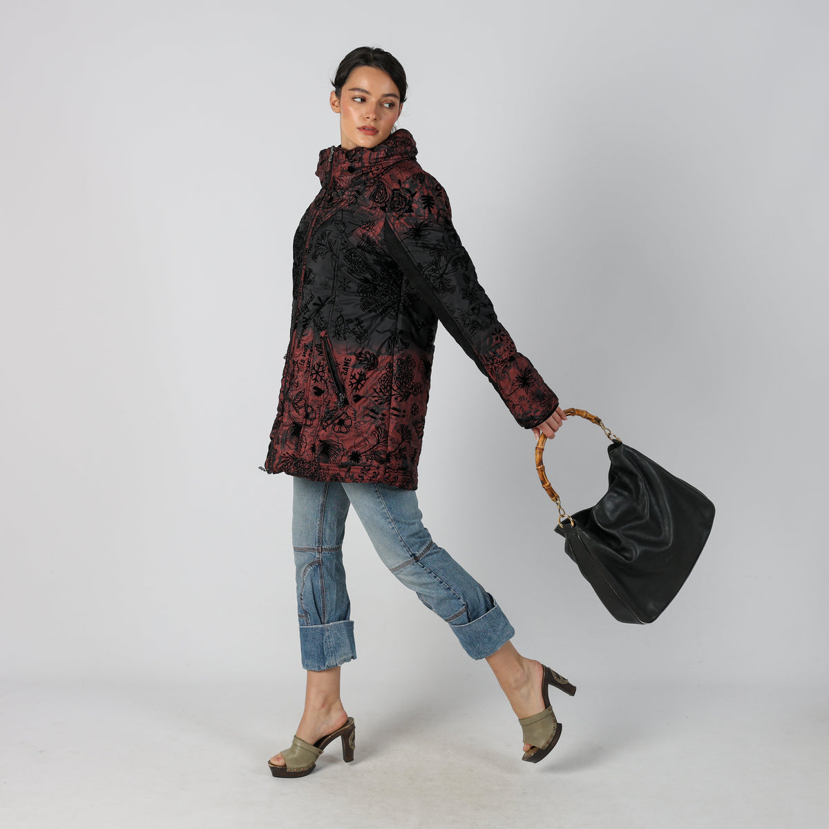 Black Y2K Desigual Puffer Jacket (L)